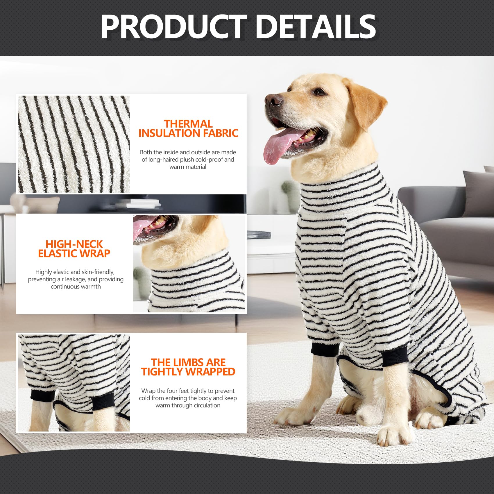 COCHPR pijama canino de tacto suave, ideal para descanso cómodo en casa