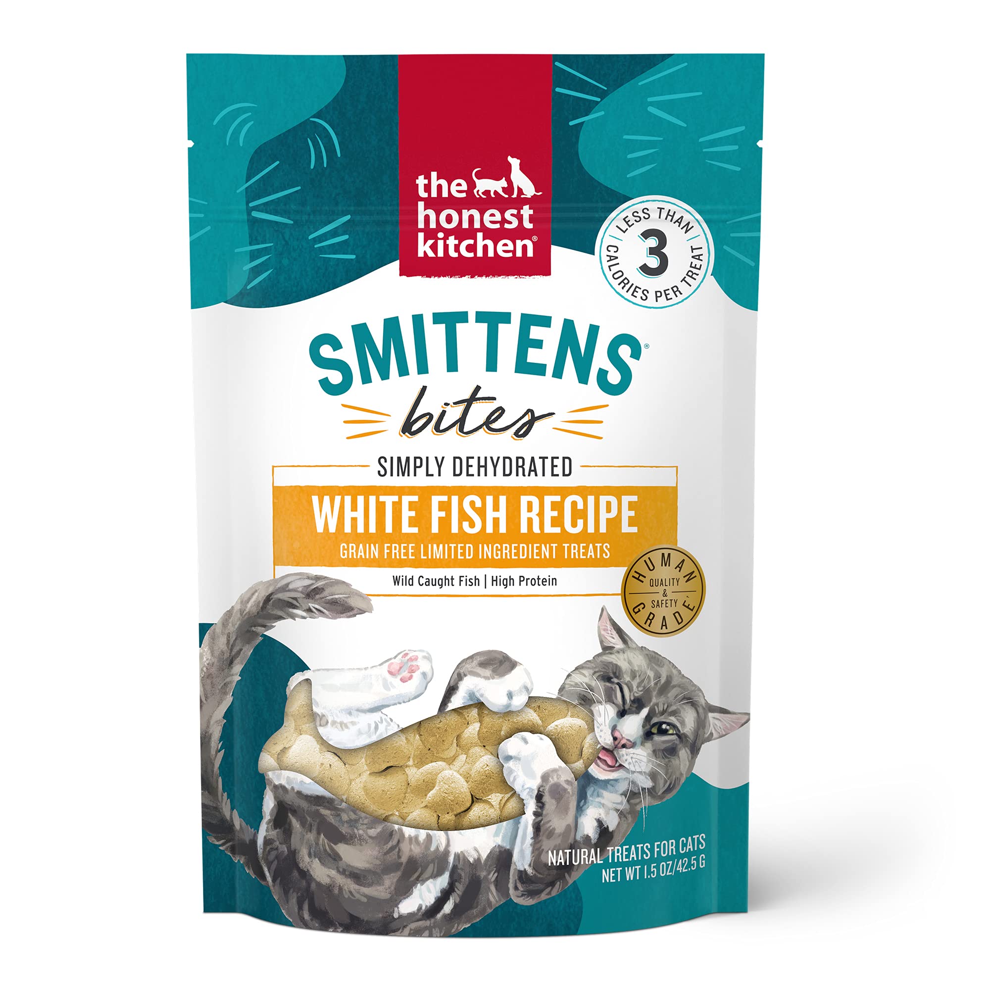 La Cocina Honesta Smittens corazón de pescado blanco, crujiente y sabroso para gatos