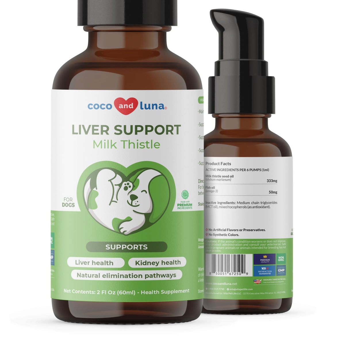 Coco y Luna Detox hígado en perros, favorece la limpieza natural y el bienestar diario.