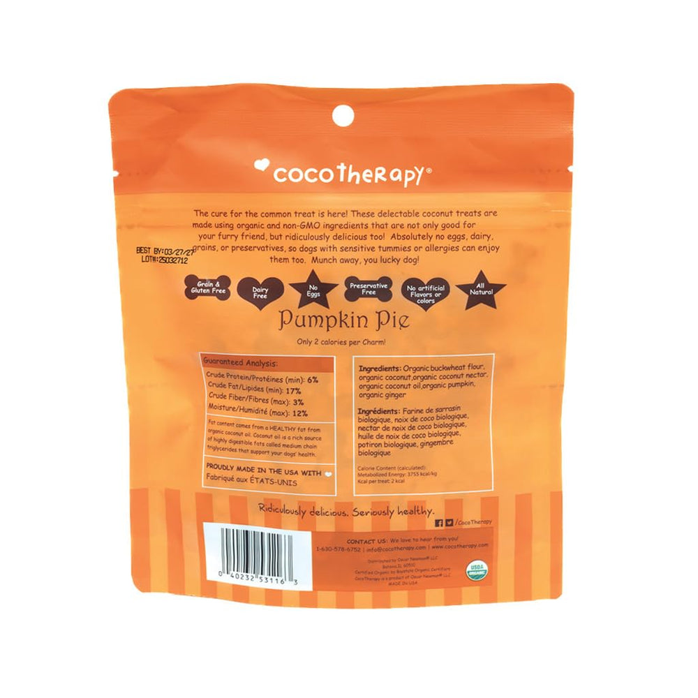 Ingredientes orgánicos de CocoTherapy, sin huevos, sin lácteos ni granos, aptos para alergias.