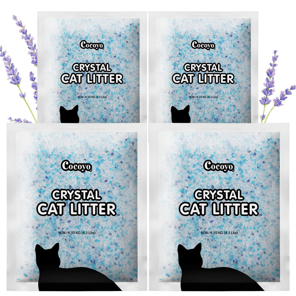 COCOYO cristales lavanda: control de olores con aroma suave para gatos.