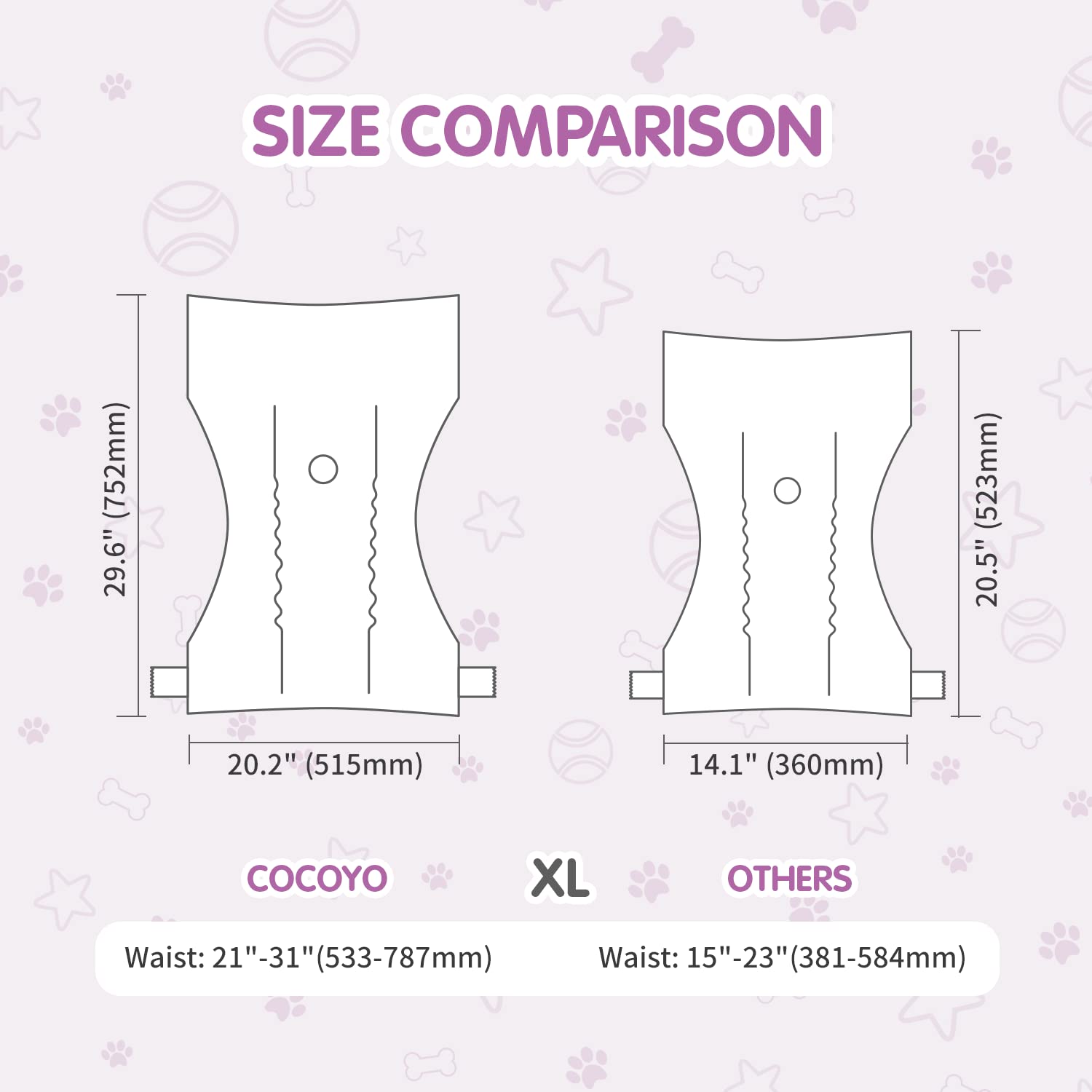COCOYO pañales para perros femeninos con absorción superior para noches tranquilas.