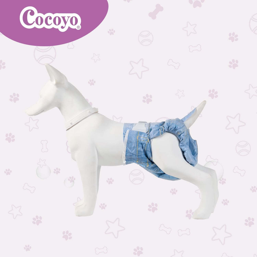 COCOYO pañales para perros femeninos con cierres ajustables sin adherir pelo.