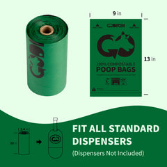 Rollos de bolsas para perros Codirom, 18 rollos, formato compacto