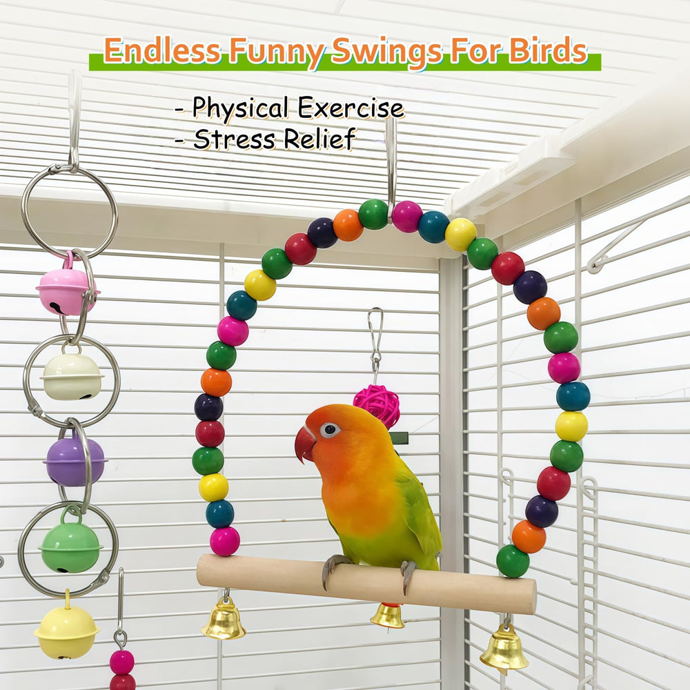 COHYVER juguetes para aves: bolas de ratán para masticar y explorar