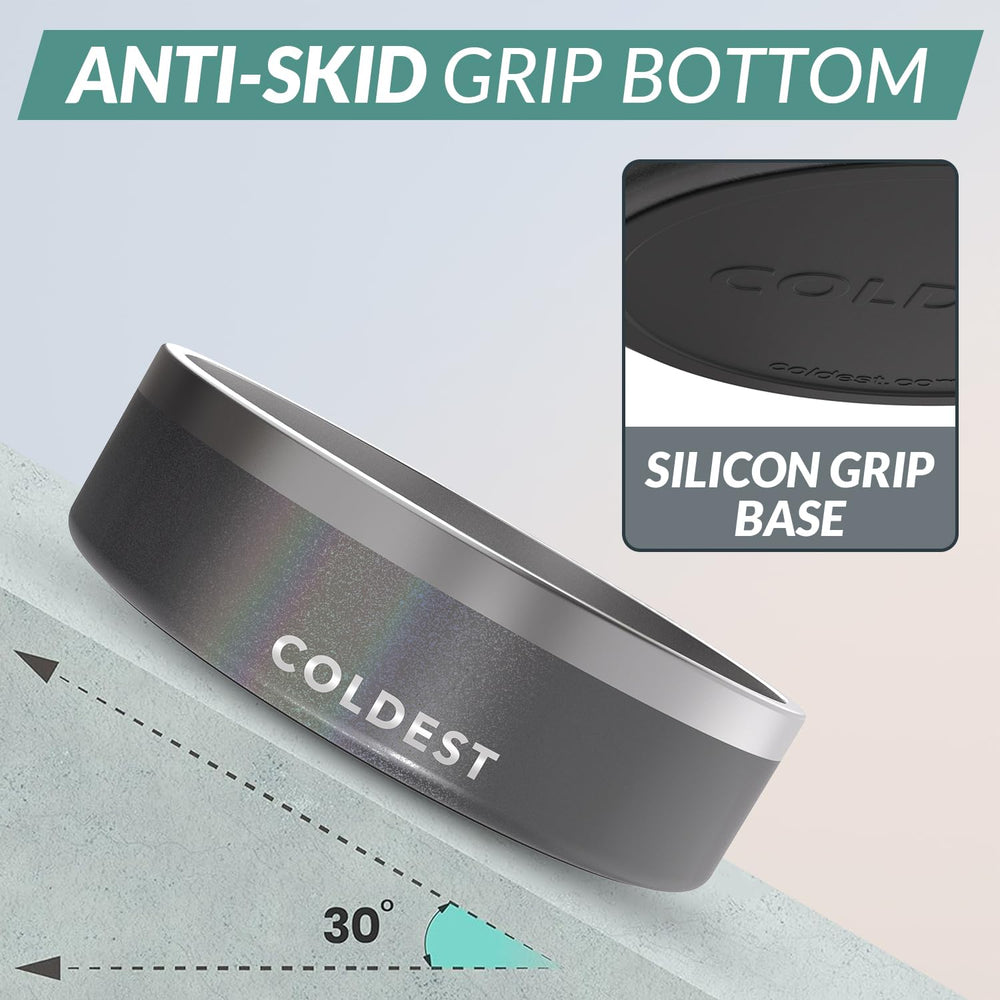 Coldest Water base antideslizante mantiene el cuenco estable.