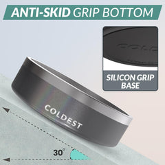 Coldest Water base antideslizante mantiene el cuenco estable.