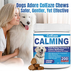 ColEaze masticables calmantes perro durmiendo, favorece un descanso tranquilo tras el día.