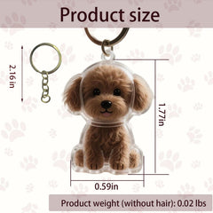 Llavero con forma de perro para guardar pelo y recuerdos