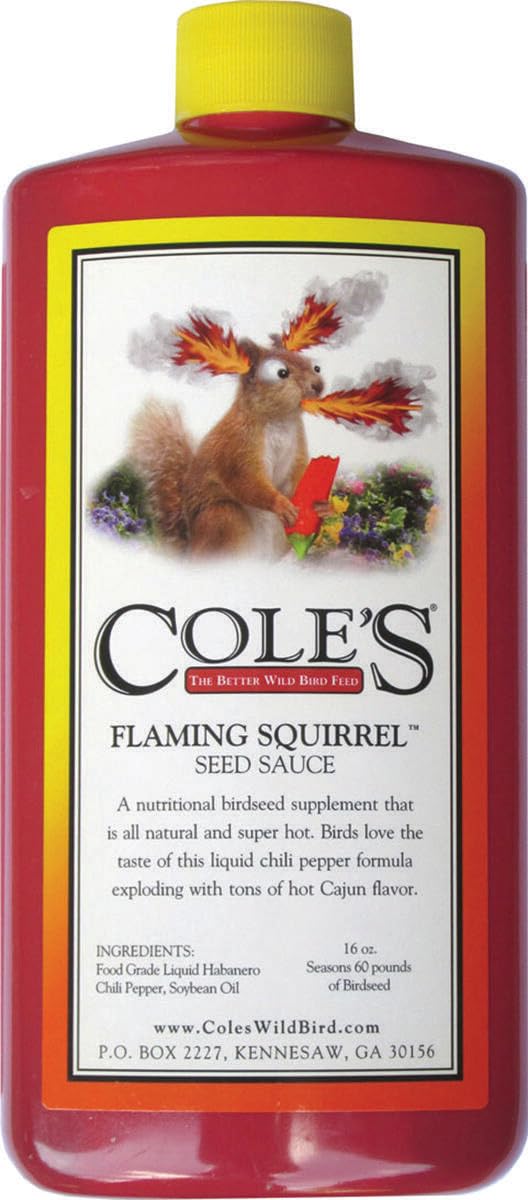 Coles Salsa de Semillas: botella volcada lista para mezclar y atraer aves.