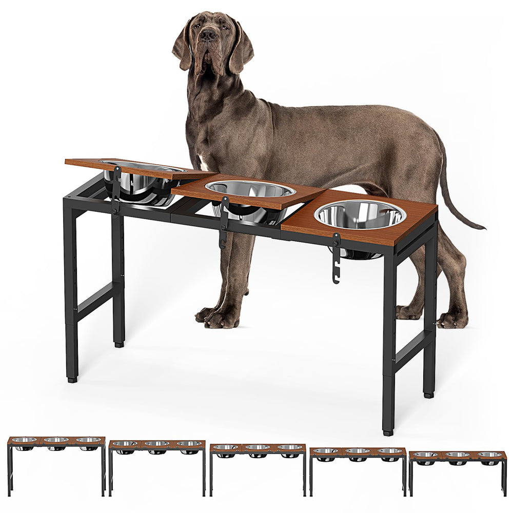 Colewin porta-platos alto para perros grandes facilita la alimentación ergonómica.