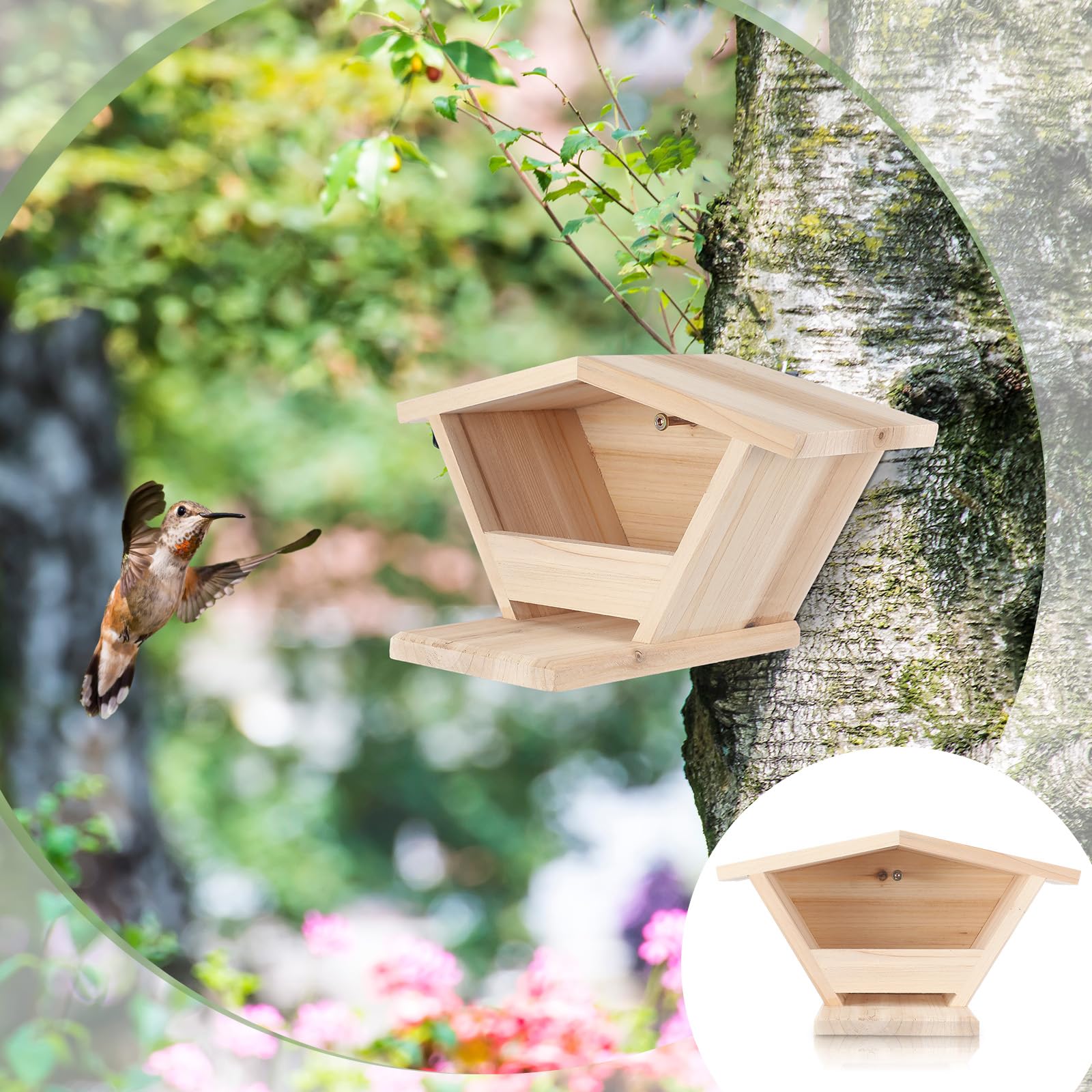 Colingmill casita nido de cedro interior amplio para aves.