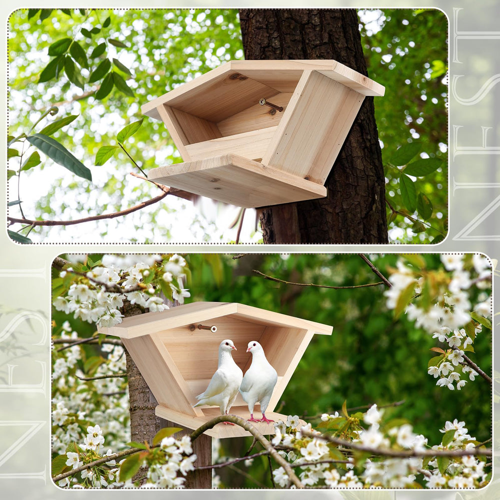 Colingmill casita nido de cedro techo con ventilación para buena circulación de aire.