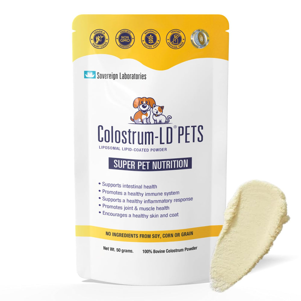 Colostrum-LD: botella para apoyo potencial de inmunidad y salud digestiva.
