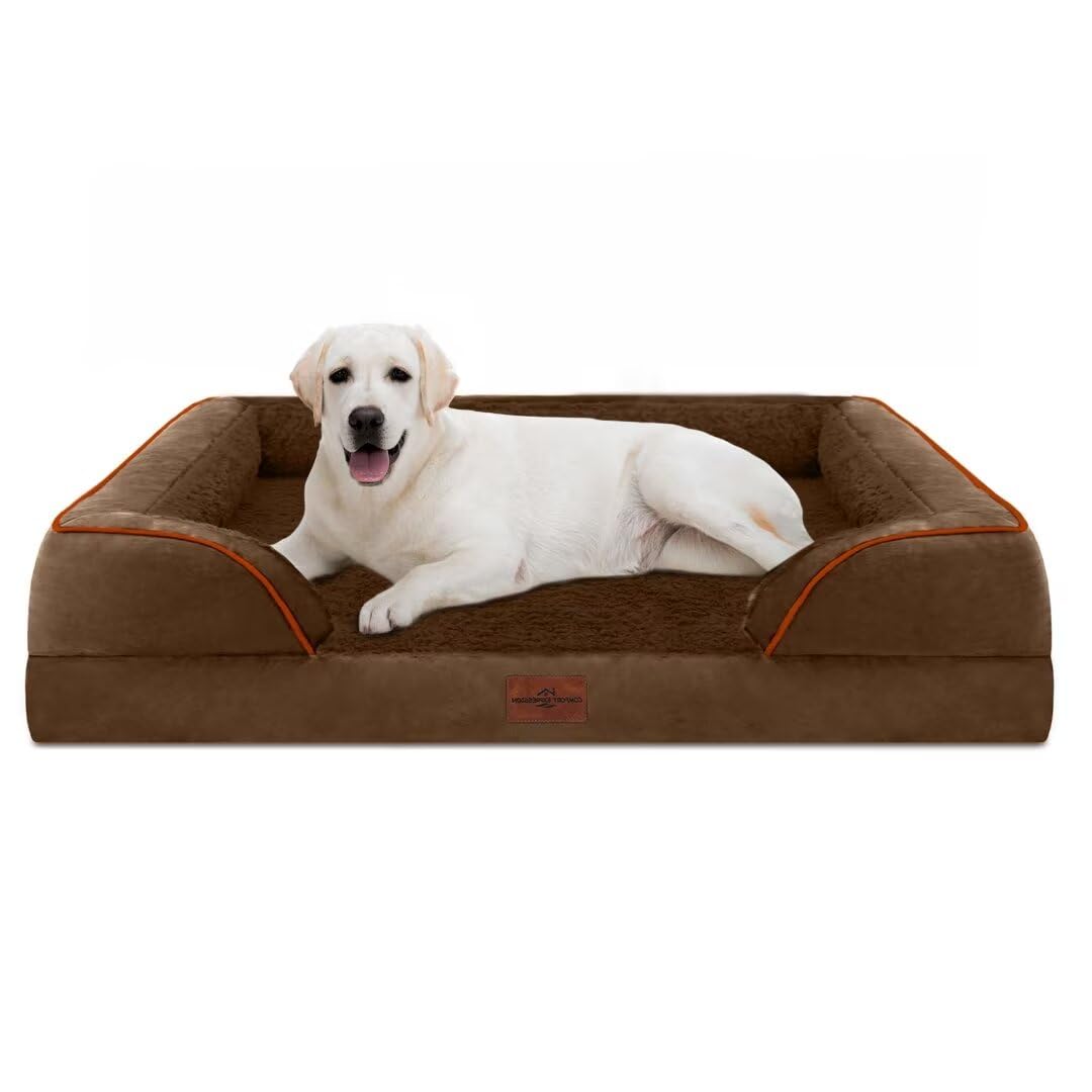 Cama ortopédica Comfort Expression para perros grandes con espuma de huevo que apoya articulaciones.