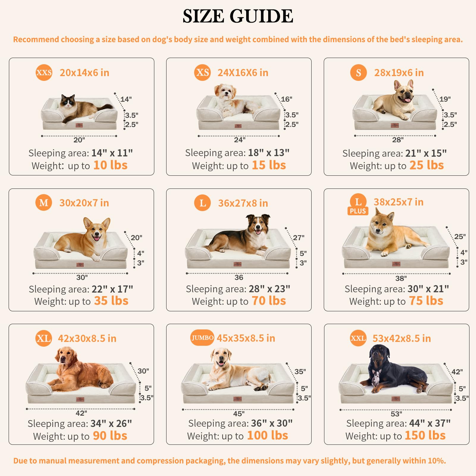 Espuma tipo huevo de Comfort Expression ofrece soporte suave para perros grandes.