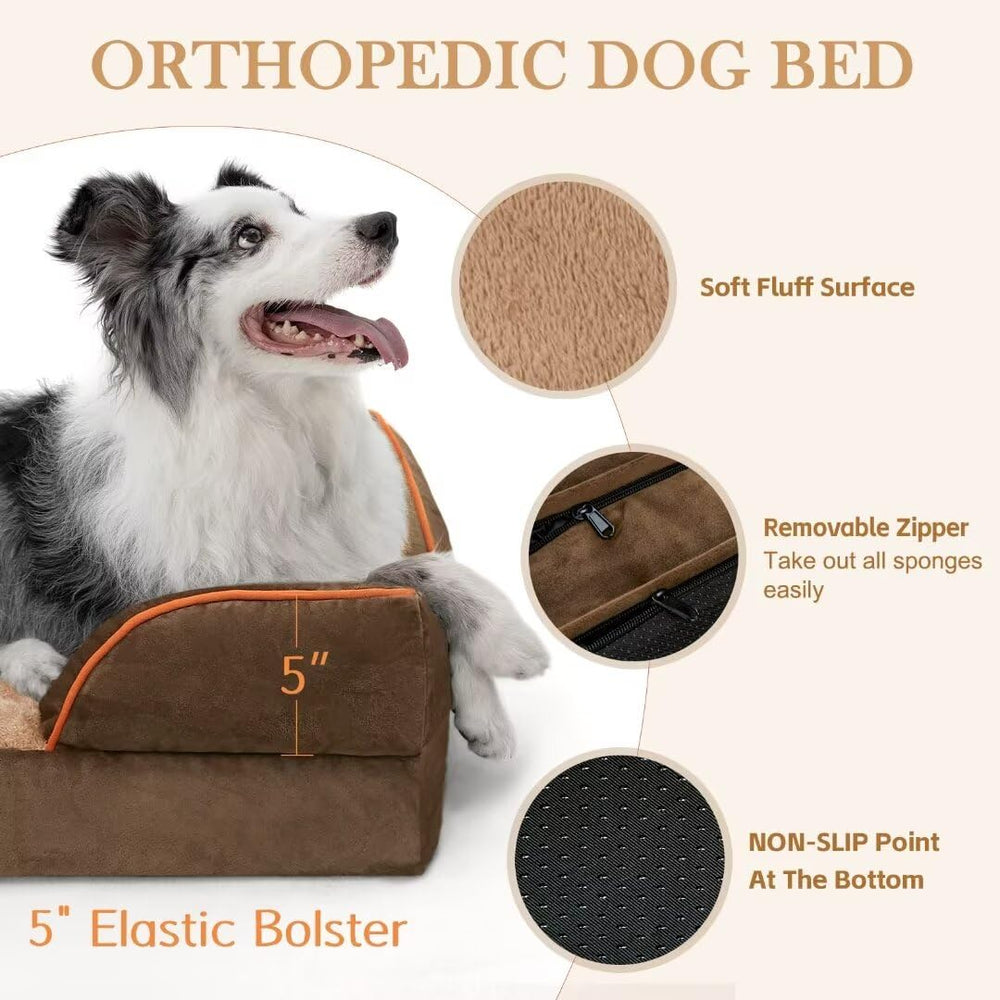 Bolster de 5 pulgadas añade acolchado reafirmante para perros grandes.