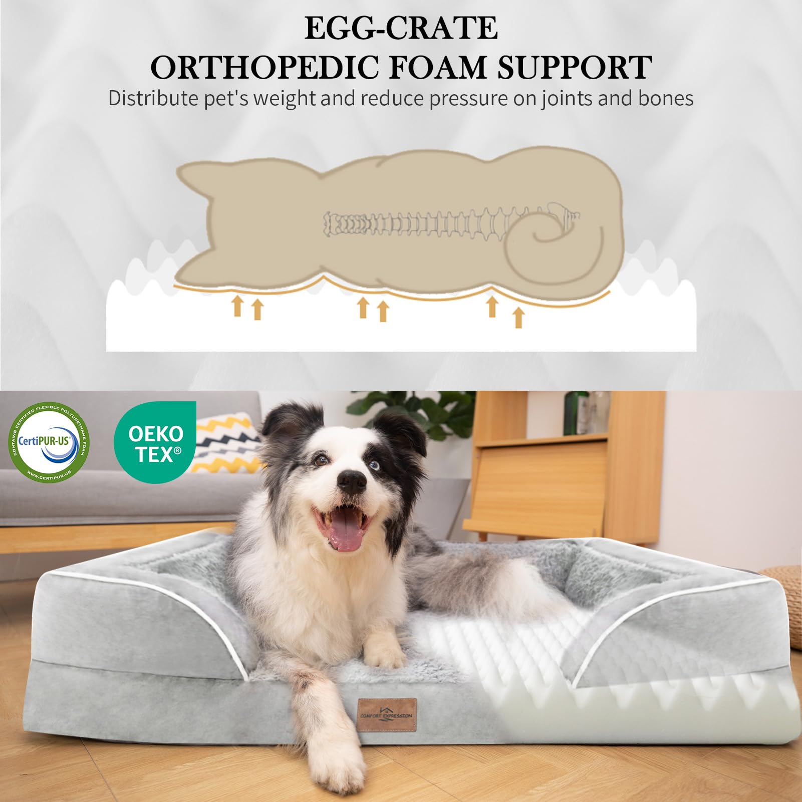Diseño de cuatro lados de Comfort Expression que ofrece sensación de seguridad al dormir.
