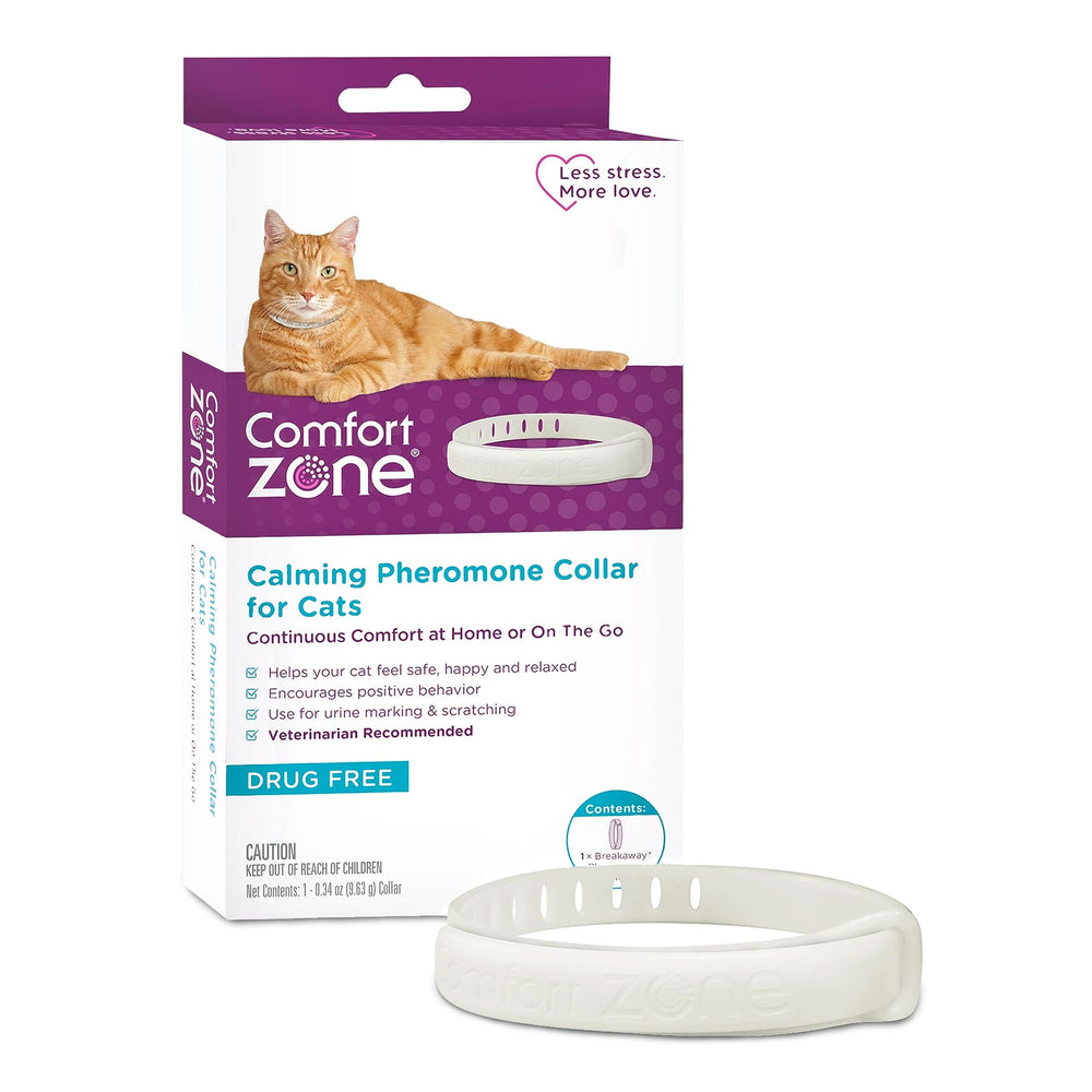 Collar Comfort Zone para gatos, calma en casa gracias a feromonas felinas.