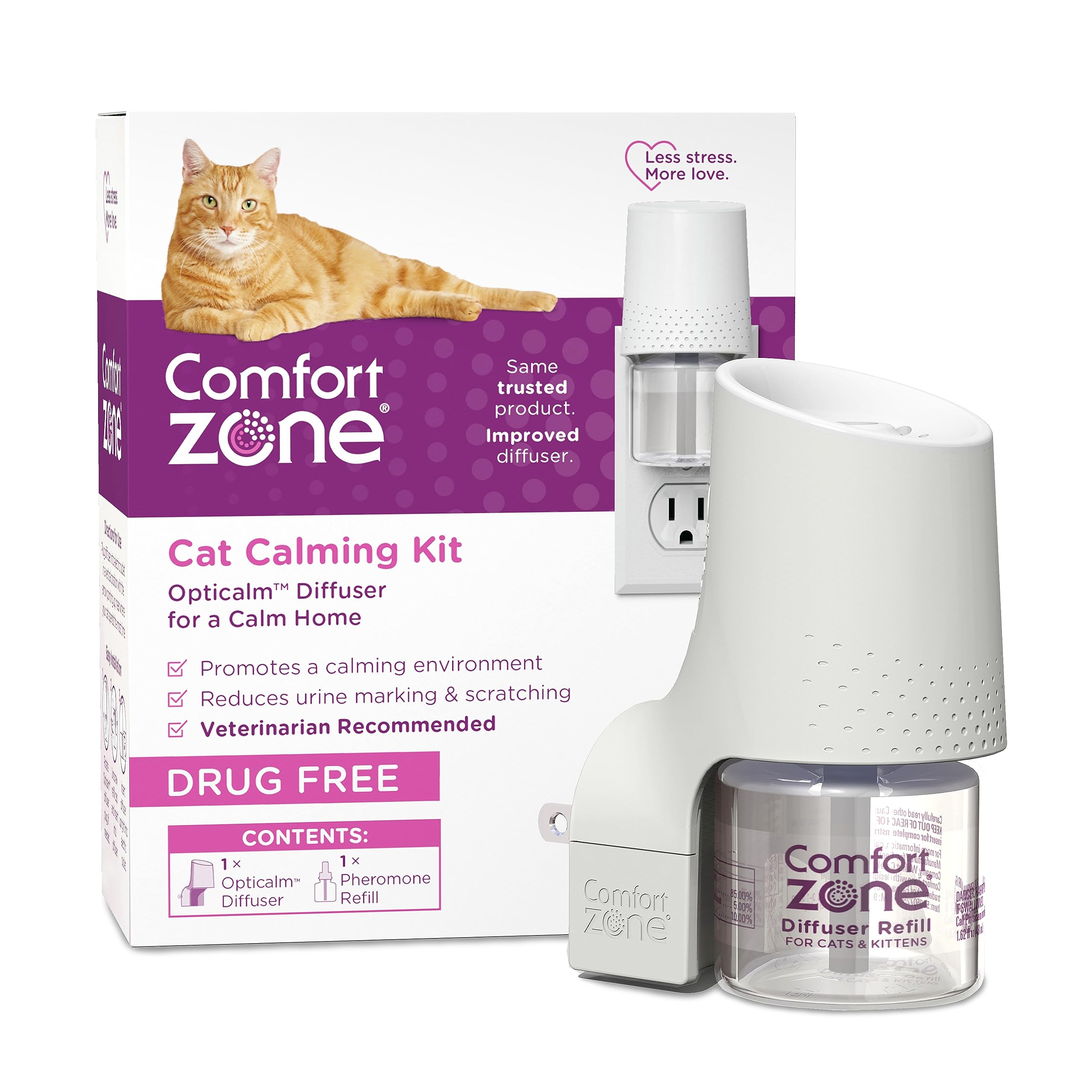 Difusor Comfort Zone para gato, difusor-calma-gato, ayuda a relajar en casa