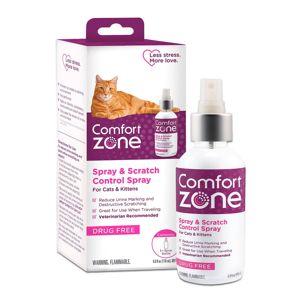 Botella Comfort Zone con feromonas para gatos, frasco de 4 oz, ayuda a calmar conductas.