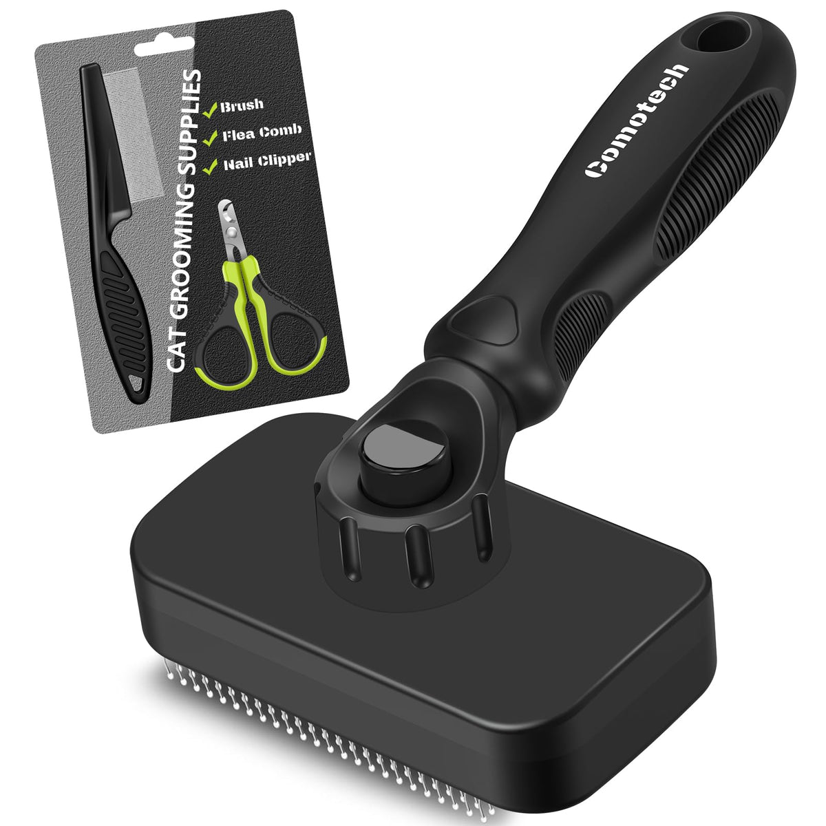 Comotech kit de cuidado para gatos en uso diario con cepillado suave