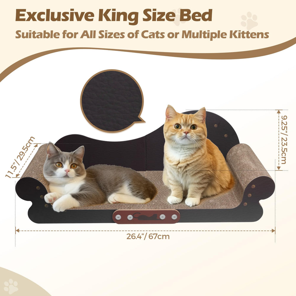 ComSaf cama rascador gato uso interior, diseño seguro para felinos curiosos