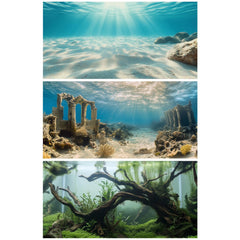 COMSUN fondo acuario ruinas submarinas, mejora la profundidad visual y el realismo del acuario