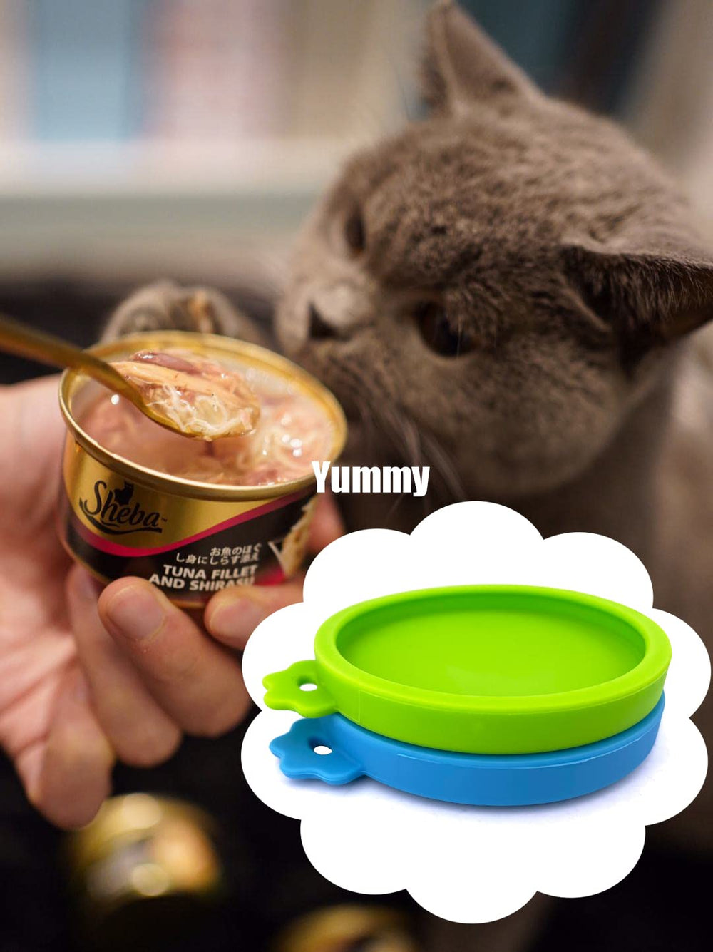 Comtim tapa reutilizable para latas de gato reduce desechos.