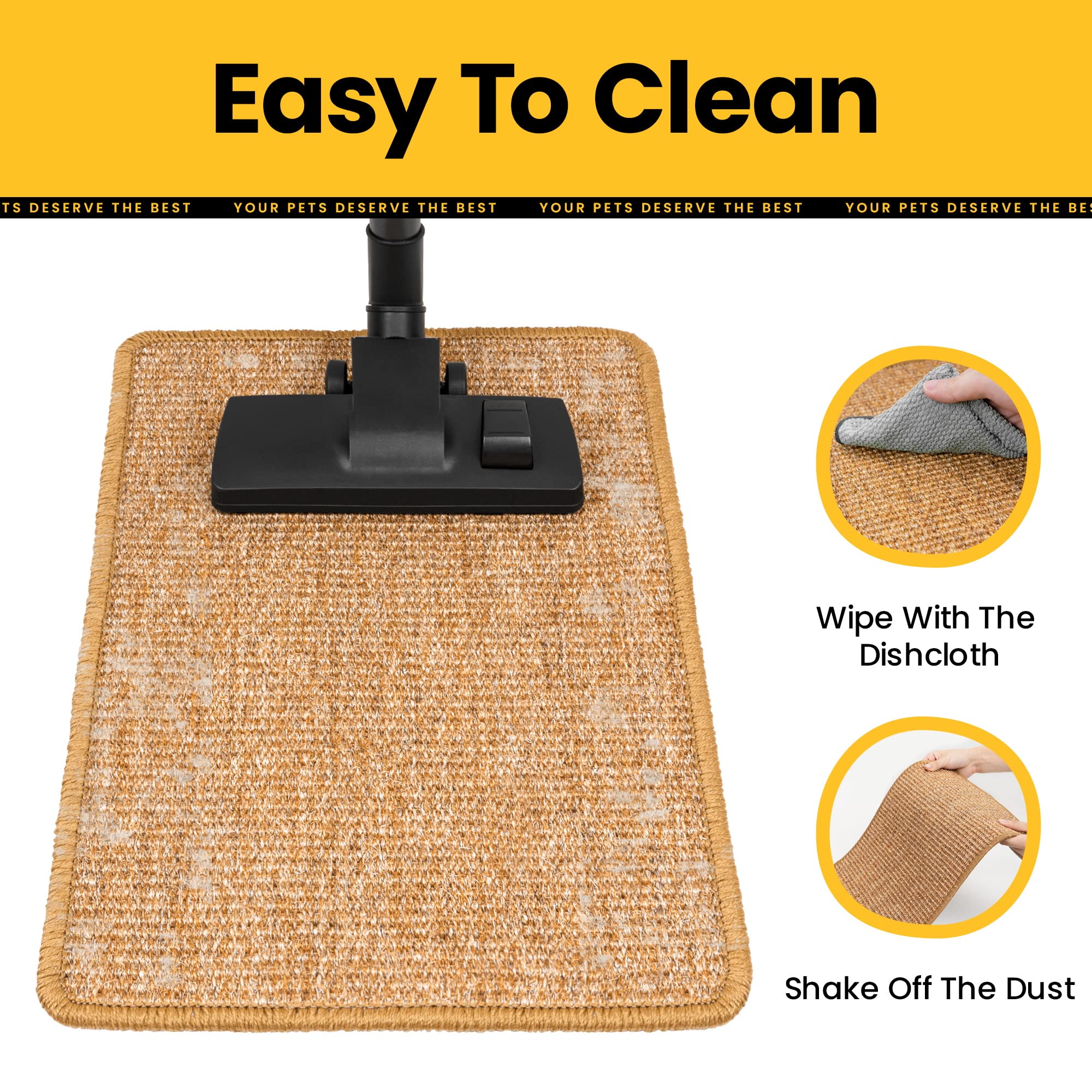 Conlun tapete sisal suelo versátil para jugar y rascar.