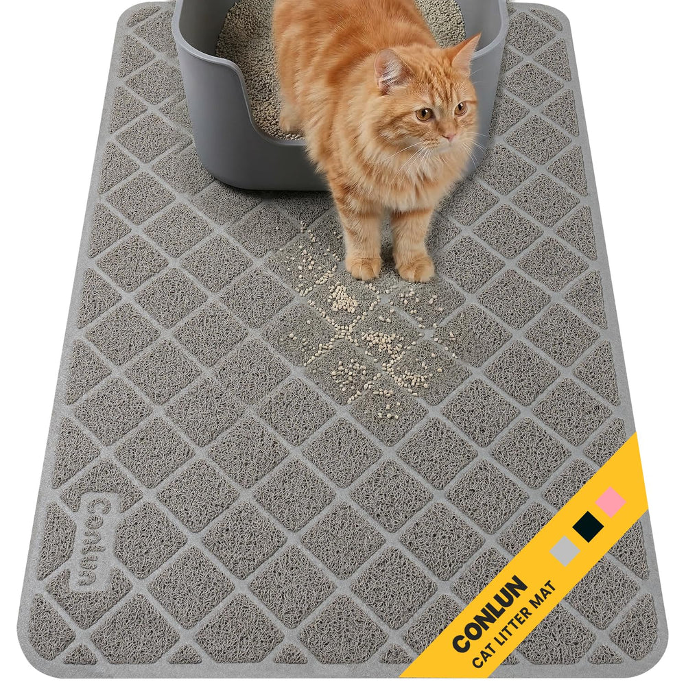 Conlun Tapis Litière – grille PVC capture efficacement les grains hors de la caisse.