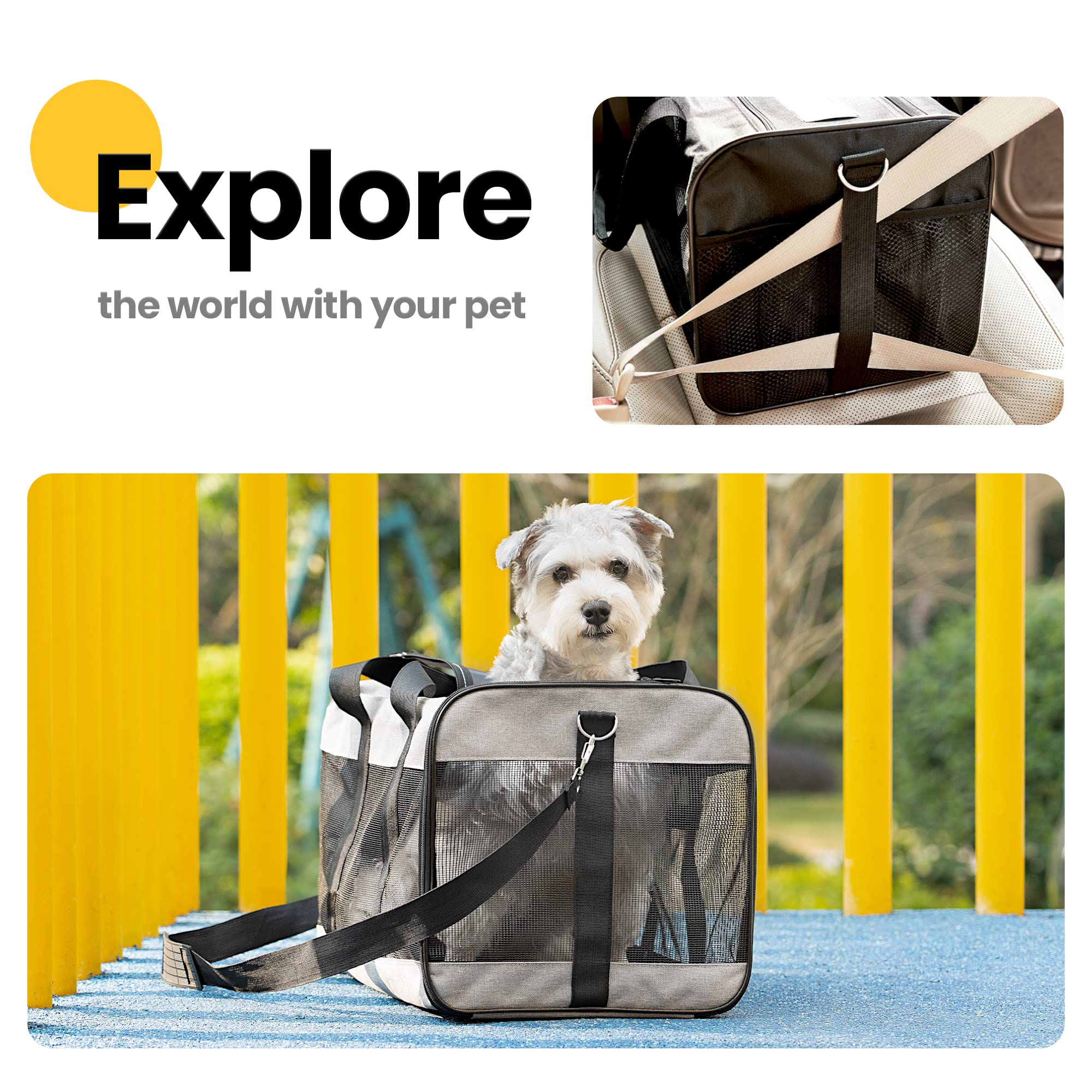 Conlun transportín Rosa M, perfecto para viajes en aeropuerto y visitas al veterinario.