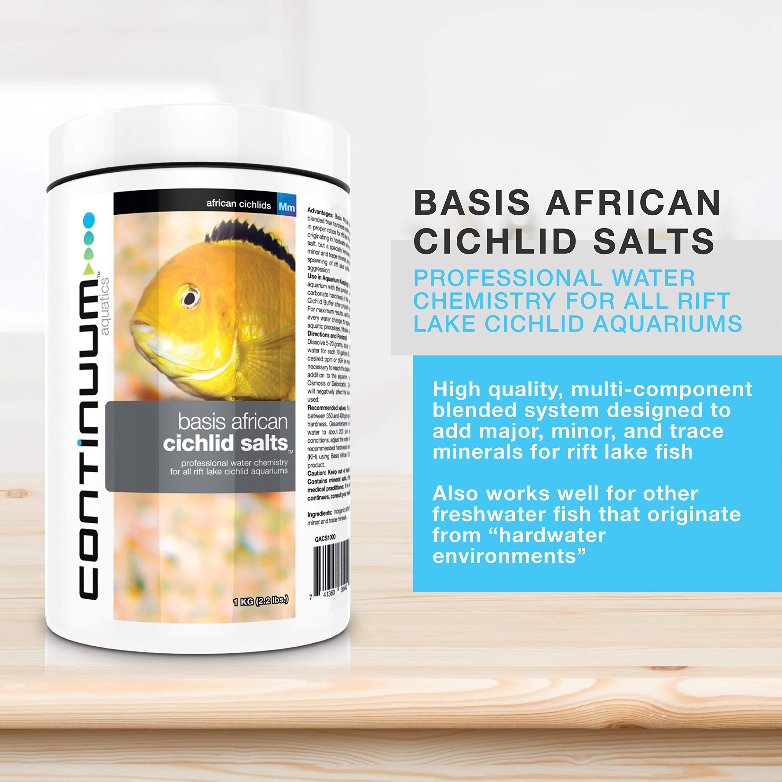 Aplicación de Basis African Cichlid Salts para aportar minerales en acuarios de lagos del Rift.
