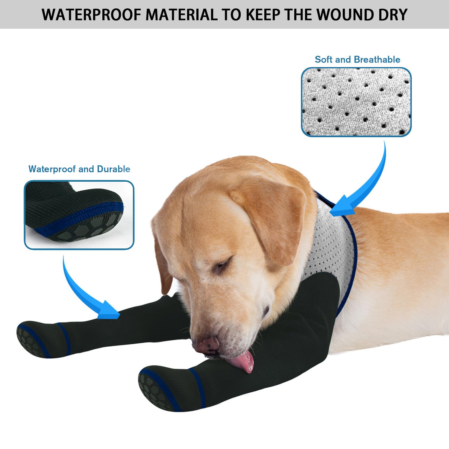 Zapatos COODEO para perro con suela antideslizante para mayor tracción.