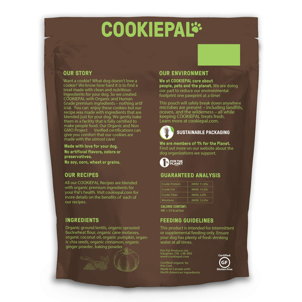 CookiePal harina sarraceno orgánica, base suave para galletas para perros.