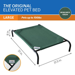 Coolaroo Cama Elevada en patio, ideal para exterior.