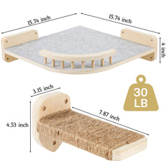 COOLEX estantería de pared para gatos favorece el juego vertical y la actividad física.