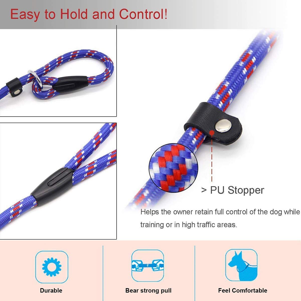 Coolrunner correa para perro con aro de ajuste, personaliza la comodidad durante paseos.
