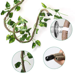 Coolrunner rattan flexible para reptiles facilita modelado y escalada en el tanque.