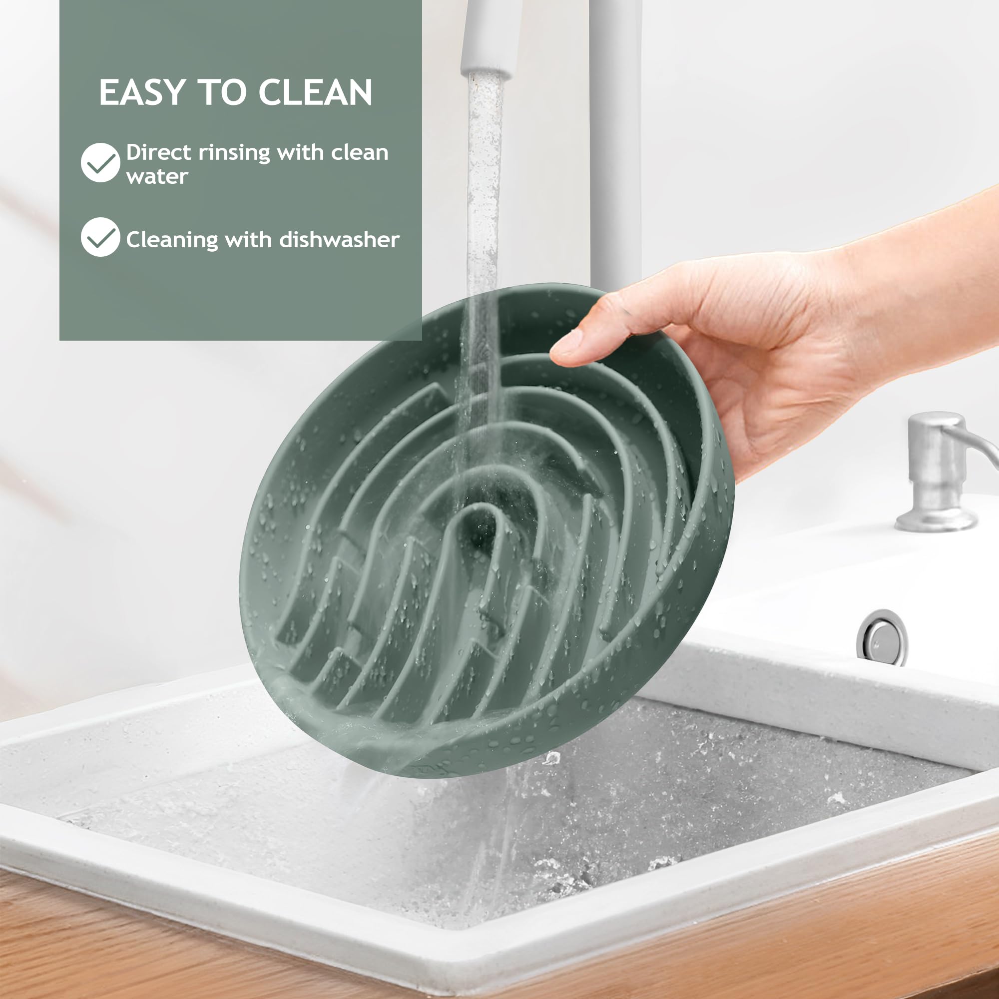 Coomazy diseño antidesbordes mantiene limpia la zona de comida.