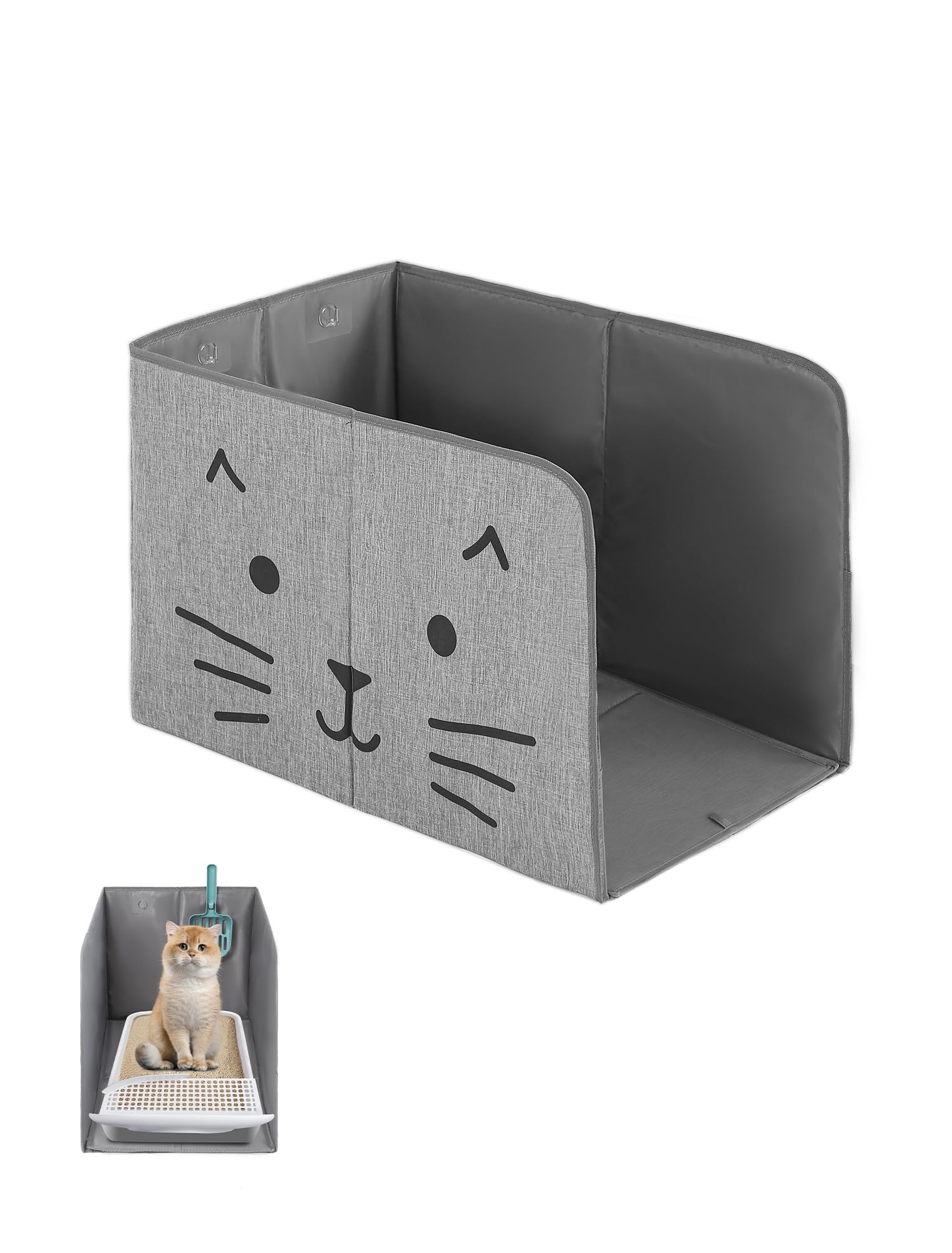 Protector de salpicaduras Coorganisers para caja de arena que evita derrames en el suelo.