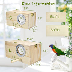 Nido CooShou de aves con tablero de madera desmontable para limpieza rápida.