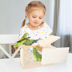 Nido de CooShou para loro pequeño con panel transparente para observar