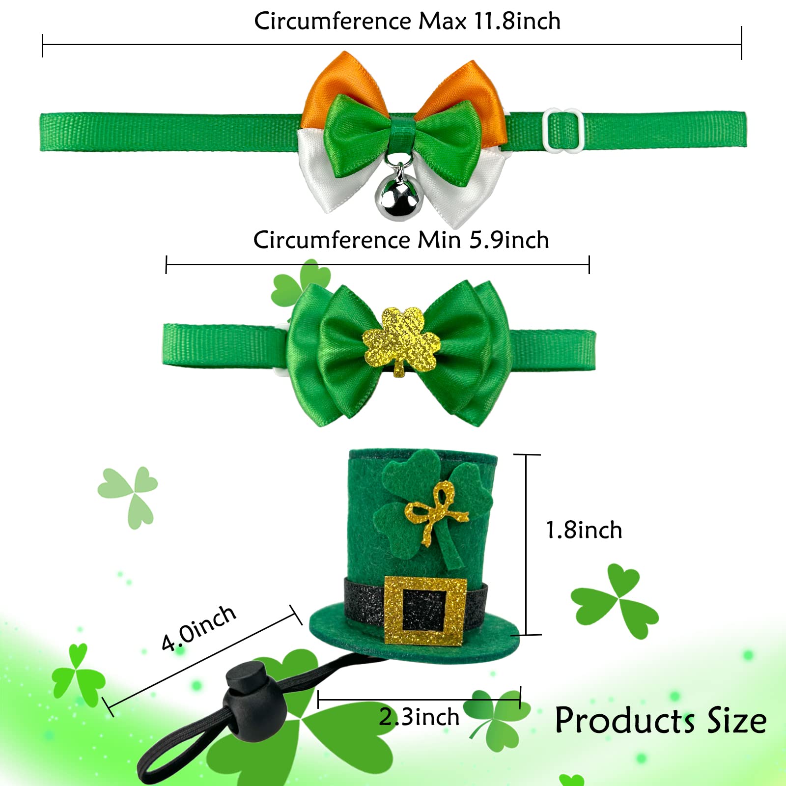 CooShou sombrero para hámster con trébol dorado, accesorio seguro.