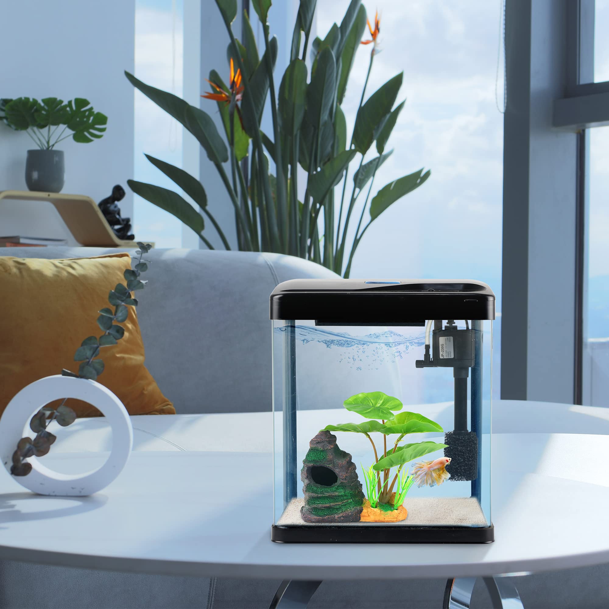 COOSPIDER filtro silencioso 3 en 1 para acuario compacto