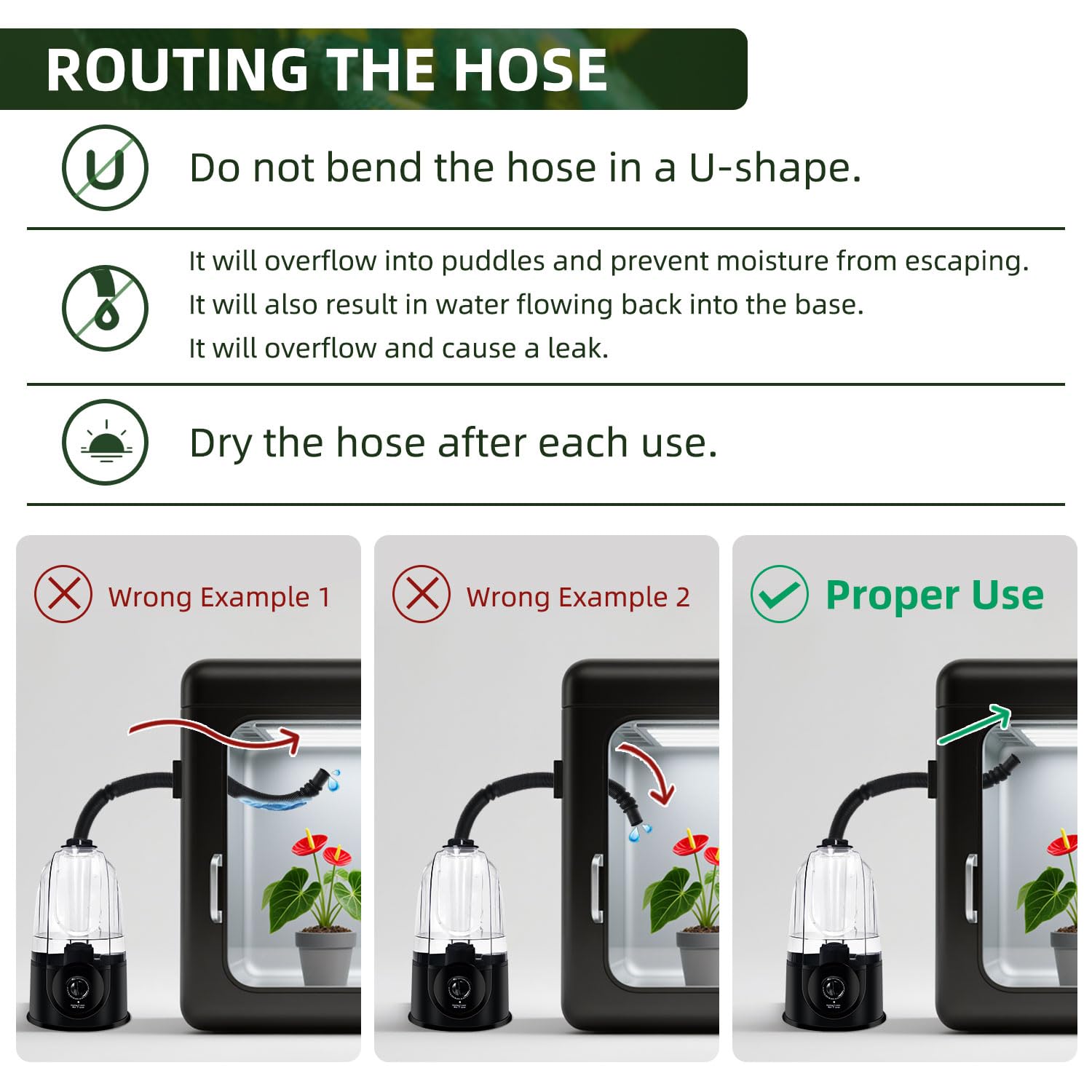 COOSPIDER: salida de niebla ajustable para humidificar con moderación