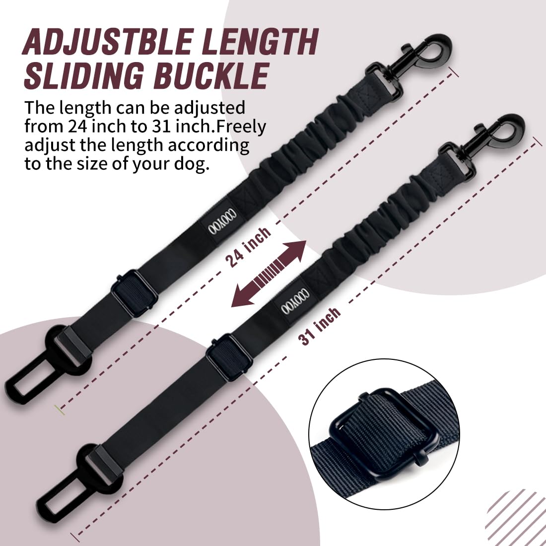 COOYOO amortiguador elástico reduce tirones para un paseo cómodo