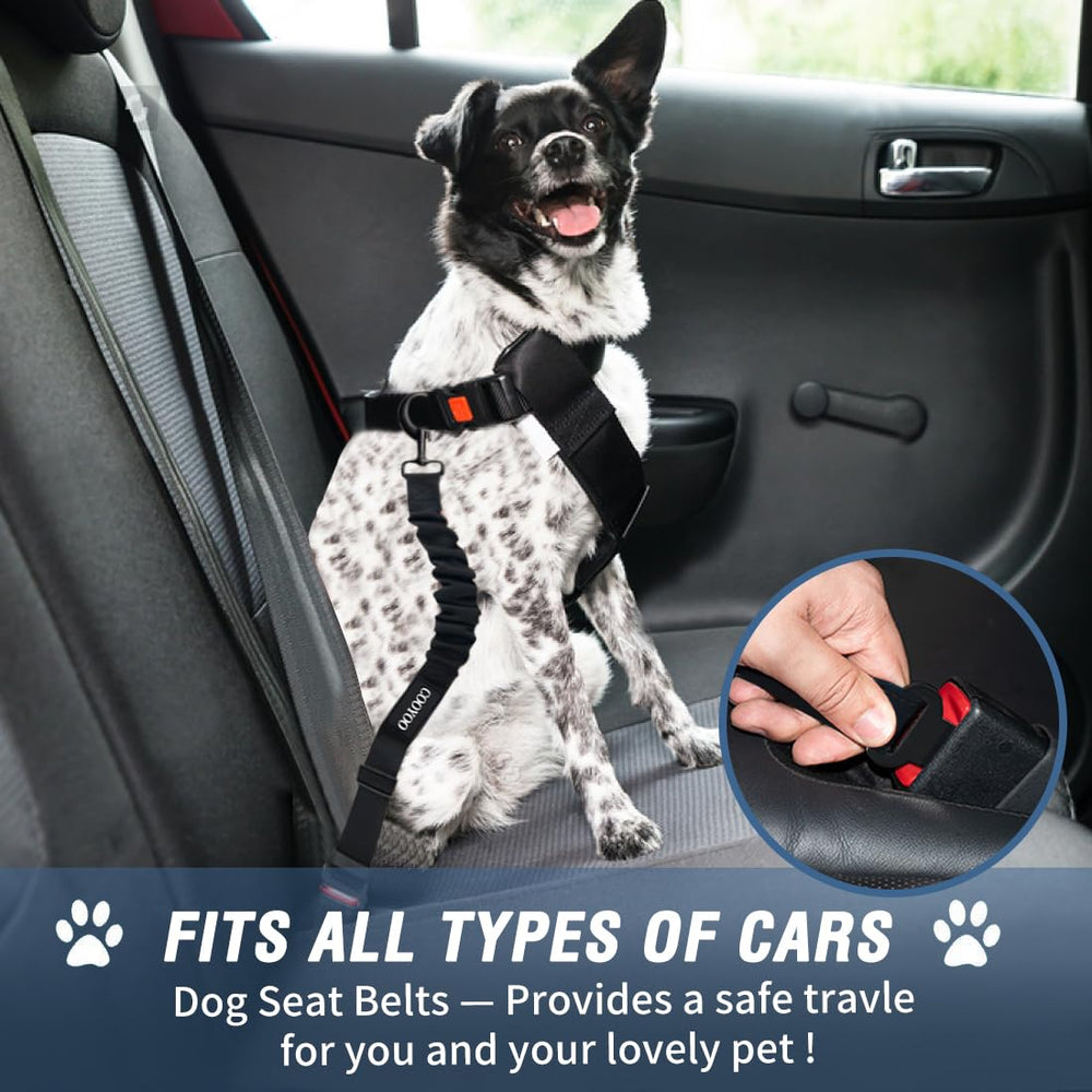 COOYOO cinturón para perros en coche con gancho giratorio 360° para evitar enredos.