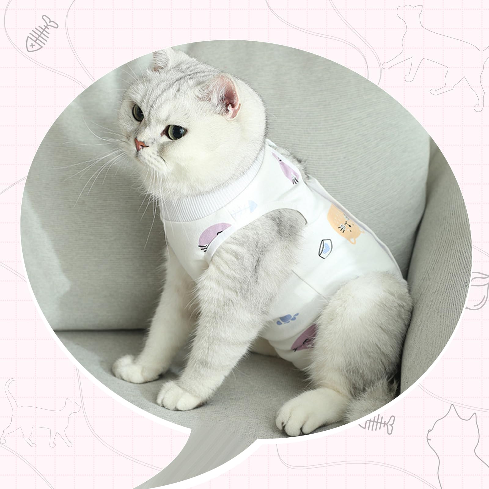 Coppthinktu pieza reutilizable lavable para gatos, ideal en múltiples rondas de recuperación.