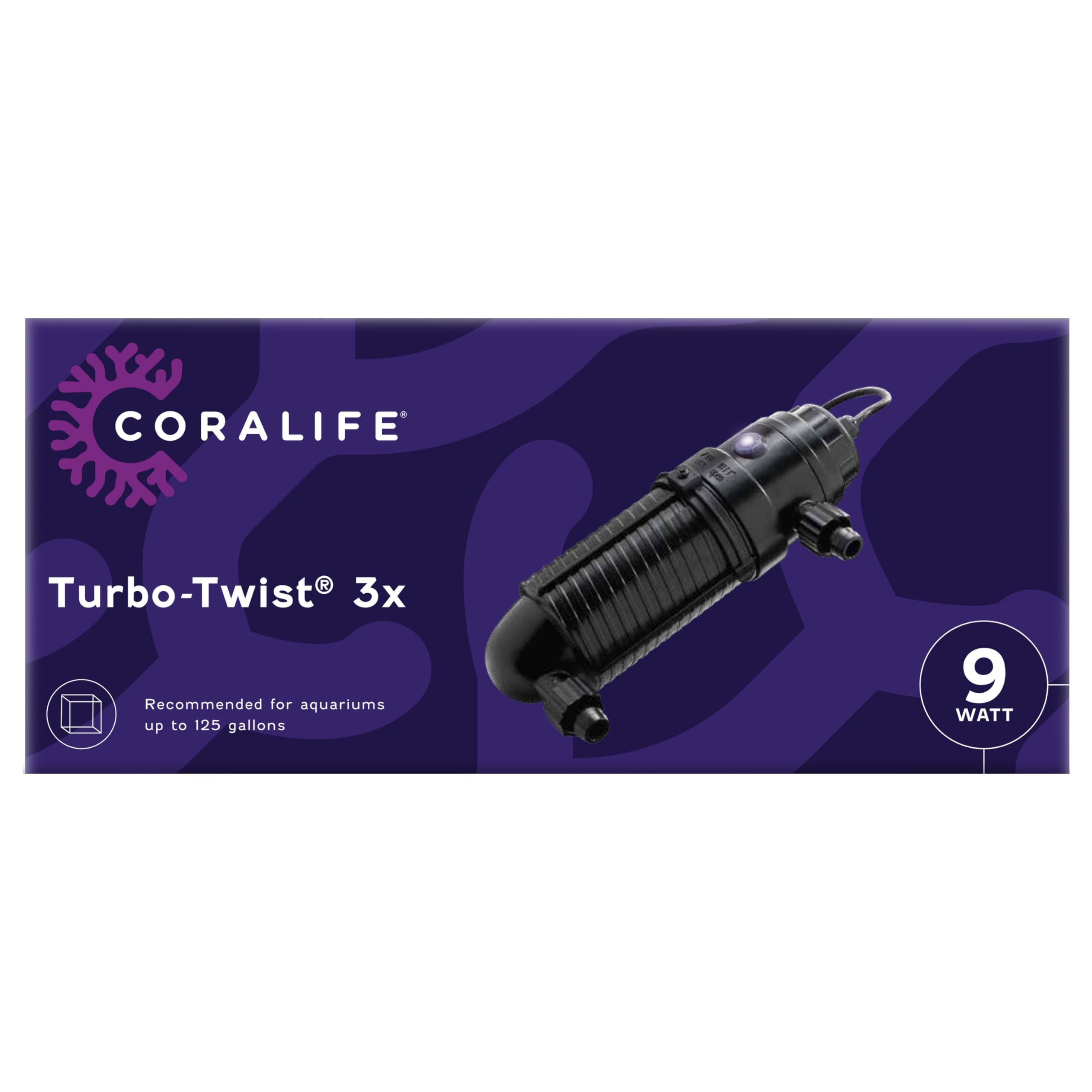Coralife Turbo-Twist ajuste para tamaños, apto para acuarios de 125 galones.
